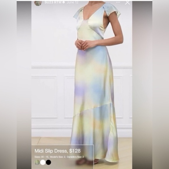 WeWoreWhat Yellow and Blue Midi Dress - Picture 7 of 7